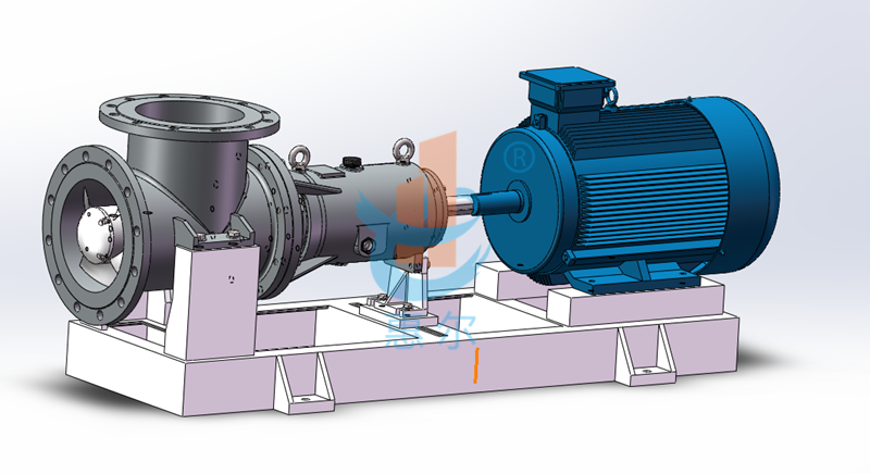 FJX三通型强制循环泵三维结构设计图